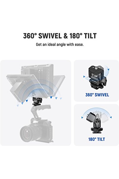 NEEWER حامل شاشة الكاميرا مع قاعدة تثبيت باردة