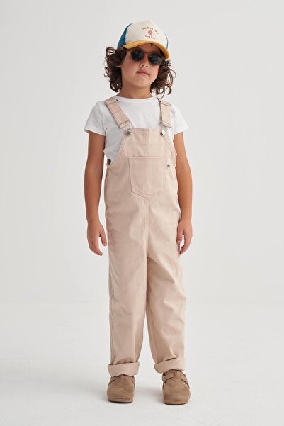 Cigit Gabardine Salopet 2-7 Years Beige