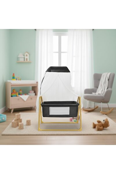 Eniyisiannesi Anne Yanı Sallanır Portatif Beşik Gold Kahve Bebeciden