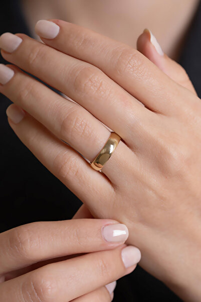 Bayar Gold 14 Ayar Altın İçi Dolu 5mm Klasik Alyans