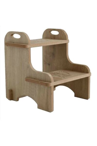trendkonsept Basamak Tabure Ahşap Montessori Tabure Çocuk Banyo Wc Basamaklı Merdiven