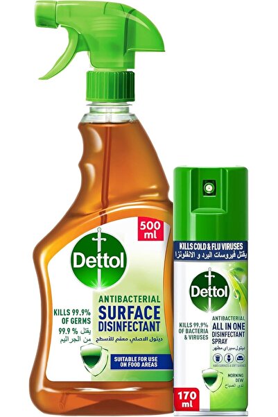 Dettol Original Anti-Bacterial Surface Disinfectant Trigger 500ml + Morning D...
