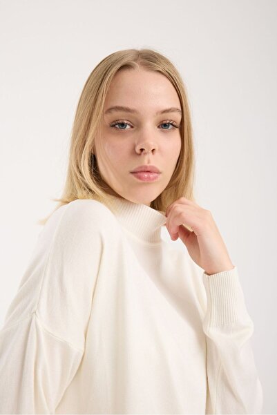 sumoda Women's Knitwear Sweater Soft Texture Mock Neck Basic