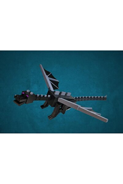 IMALDI PRO Ender Dragon figurine (inspired by Minecraft), IMALDI PRO, articulated, pixelated, 38×35×9 cm