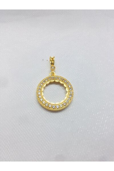 barisiva gold 22 Ayar Altın Kaplama Çeyrek Cerceveli Kolye Uçu