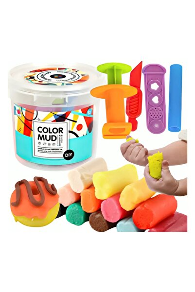 Toybox DIY Play Dough Creations Set in Bucket with Fun Molds and Tools For Kids