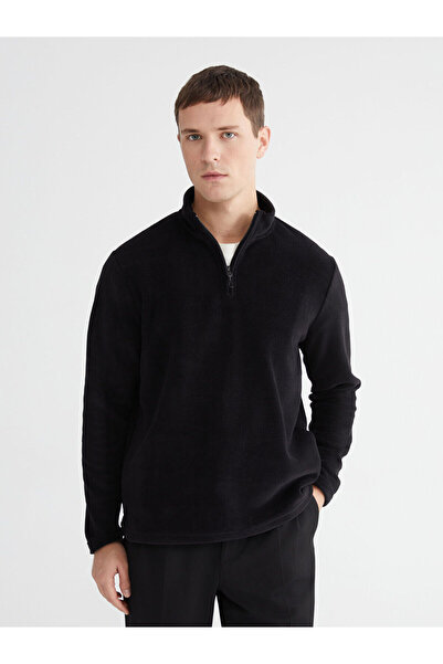 LC Waikiki Özmarka New Season Stand Collar Fleece Men's Sweatshirt