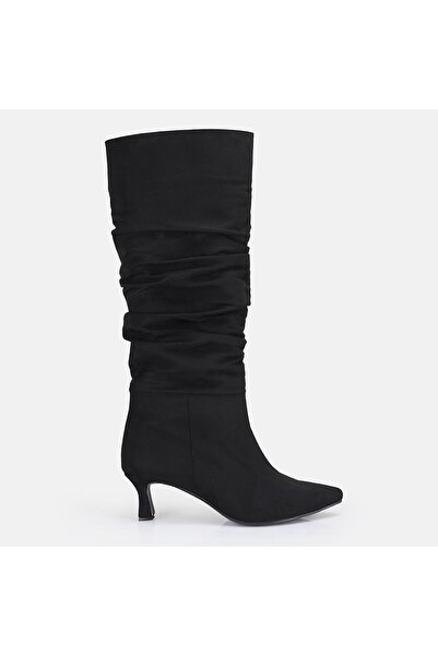 37Numara BÜYÜK NUMARA KADIN SÜET ÇİZME 41-42-43-44-SİYAH SÜET