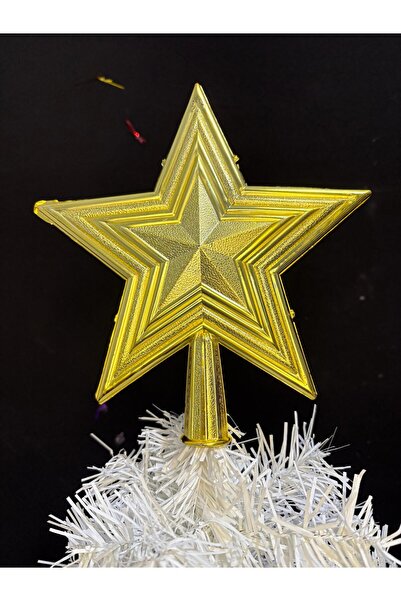 ENG PARTİ DÜNYASI Christmas Tree Tepelik Gold Glitter Pine Tree Ornament Chri...