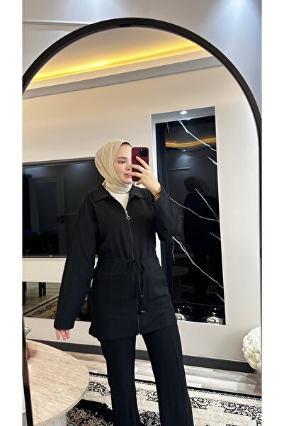 moda paketi Σετ Βάφλας Χιτζάμπ |   Μοντέλο με φερμουάρ και κορδόνια