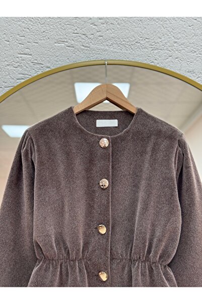 MİHRA STORE Fatiana Beli Sıkmalı Fox Jacket-Bn4549 Brown