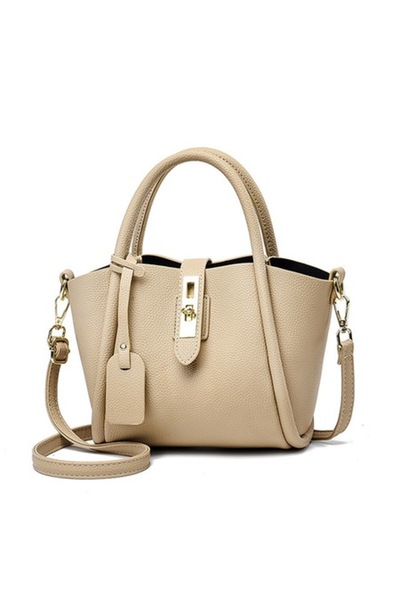 OEM Γυναικεία τσάντα χειρός με μενταγιόν, τεχνητό δέρμα, αποσπώμενο λουράκι ώ...