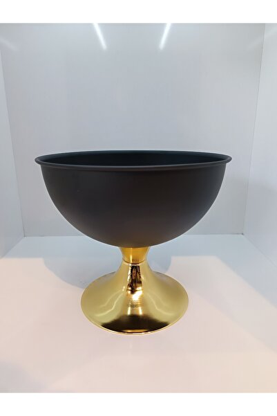 LeylArt Altın Ayaklı Dekoratif Metal Saksı– Şık Masa Üstü Aksesuar