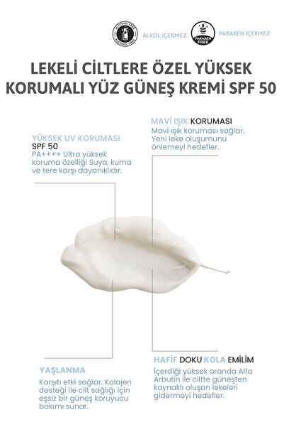 Reshell Lekeli Ciltlere Özel Yüksek Korumalı Yüz Güneş Kremi Spf 50