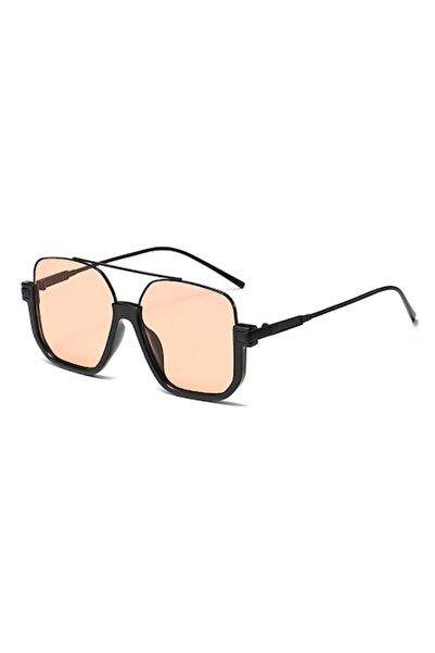 OEM Ochelari de soare, protecție UV400, lentile maro, ramă metalică neagră cu...