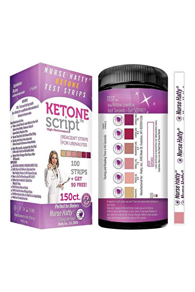 Nurse Hatty Ketone Urine Test Strips Suitable for Diabetics and All Keto Dieters 150 test strips