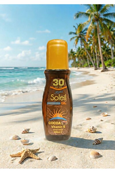 Saleil Kakao Özlü Bronzlaştırıcı SPF 30 Etkili Güneş Yağı Vitamin E 200 Ml