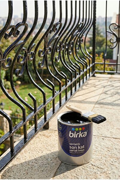 BİRKA Sentetik Yağlı Boya – 2.7 kg / 0.85 kg – Siyah & Beyaz (Parlak – Metal, Ahşap, Kapı, Mobilya Uygun)