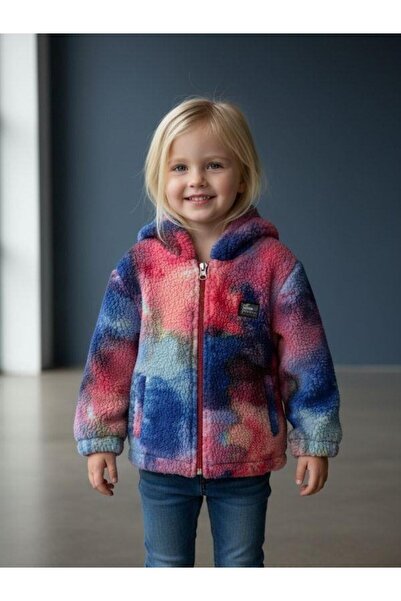 Zekids Girl's Colorful Hooded Plush Coat