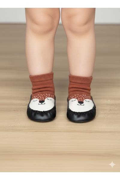 stoks toys Children's Moccasin Socks Booties Slippers - Non-Slip Home & Kindergarten Shoes