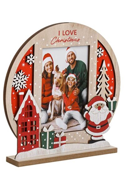 photo frame Christmas Ornament Wooden Photo Frame Santa Claus Gifts 22x22cm