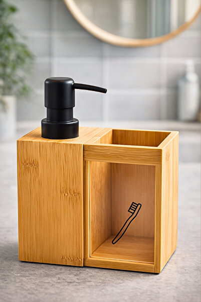 Penthouse Bamboo Single Chamber Luxury Liquid Soap Dispenser - 250ml