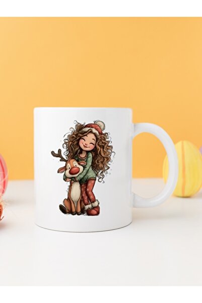 IŞILAY PROMOSYON كوب على شكل غزال لعيد الميلاد للفتيات موديل 31