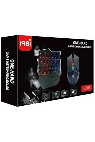 SNEXPRES Oyun Klavye & Mouse Set Ledli Tek Elle Kullanılabilen USB Oyun Klavy...