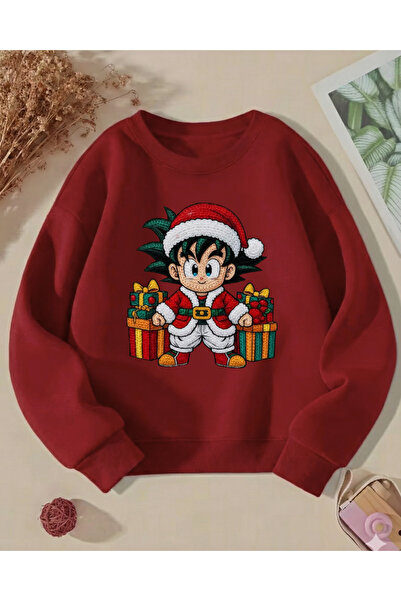 Touz Moda Christmas Design 3 Thread Thick Young Crew Neck Sweatshirt