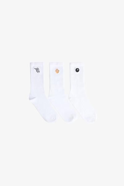 Bershka Pack of 3 printed socks