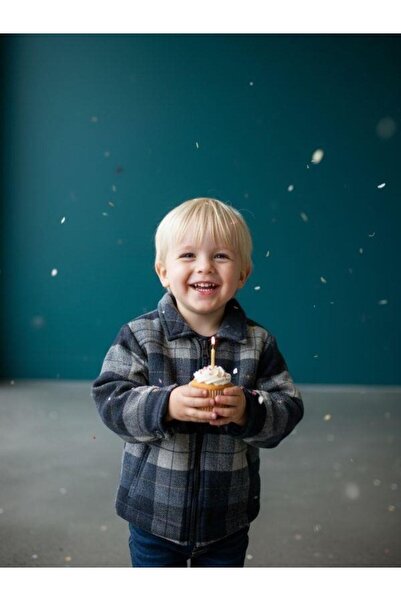 Zekids Boy's Plaid Double-Sided Coat