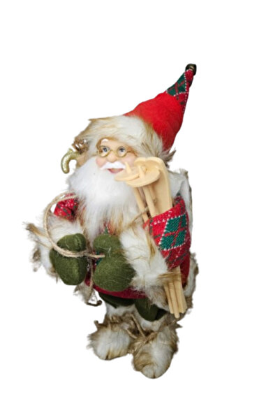 IRILIS Decorative Santa Claus 30 cm – Christmas Figurine with Sleigh, Festive Ornament for the Holidays