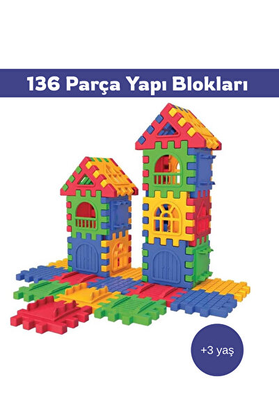 AY&TEL KİDS 136 Parça Yapı Blokları – Eğitici & Birbirine Geçmeli Oyuncak Seti