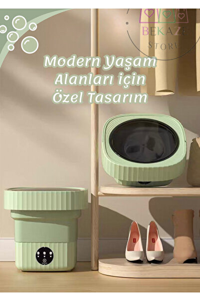 BEKAZE KATLANIR PORTATİF YENİ NESİL MİNİ ÇAMAŞIR MAKİNESİ 13 LT
