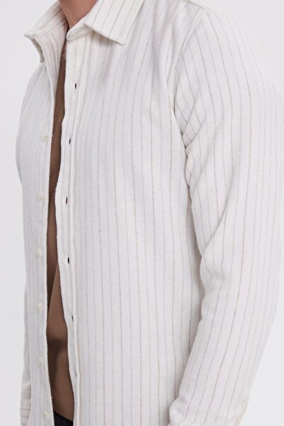 Tudors Men's Slim Fit slim fit button down striped lumberjack shirt