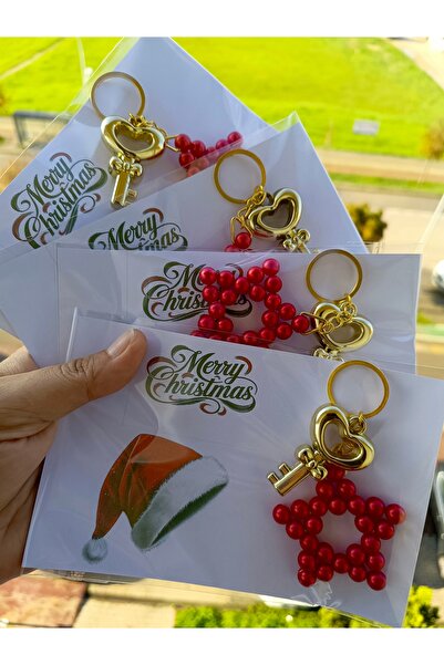 BursaTasarımDünyası 2026 Christmas New Year Christmas Gift Keychain 10 Pieces