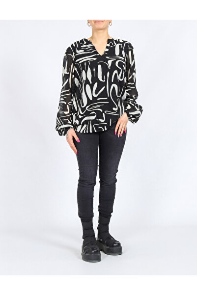 ONLY Blouse, White/Black