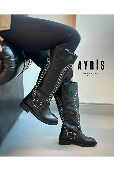 Zuum Γυναικείες μπότες μέχρι το γόνατο Ayris Troklu - Μαύρο Ρουστίκ