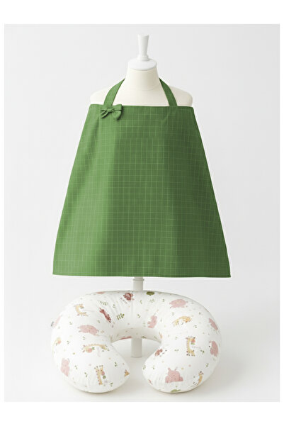 ngn collection Πλένεται από 100% βαμβακερή ποπλίνα μεγάλου μεγέθους μαξιλάρι θηλασμού + σαλιάρα θηλασμού μουσελίνας - Σετ θηλασμού για τη μητέρα