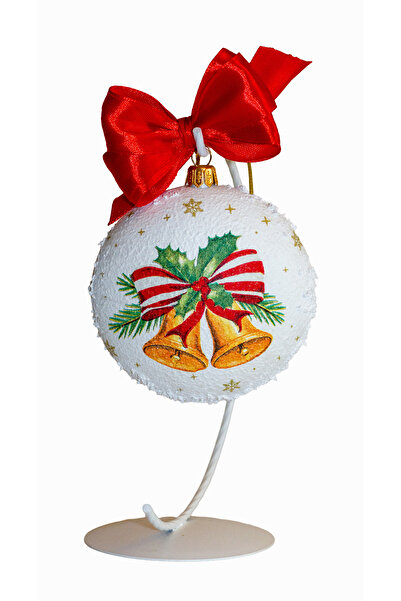 Kumiko Art Flat Christmas bauble D=10 cm