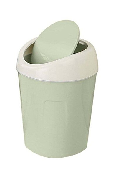 Generic سلة مهملات صغيرة باللون الأخضر/الأبيض