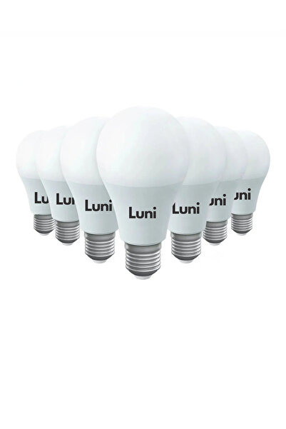 Lunitech 10 Adet Led Ampül Beyaz Renk 9 Watt Tasarruflu Yüksek Işık Gücü A Enerji Sınıfı 9w Ampül Ekonomik
