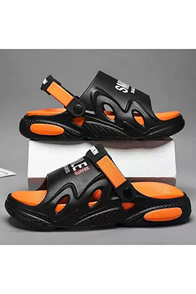 AyShop Men's Beach Outdoor Perforated Comfortable Slippers with Elastic Back