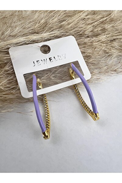 VELİT VOLA Lilac Stone Women's Earrings