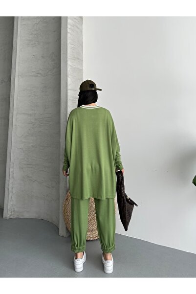 Moda İkra Women's Ribbed Top and Bottom Set