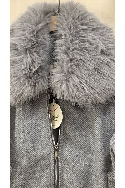 Park Moda Fur Collar Seersucker Jacket