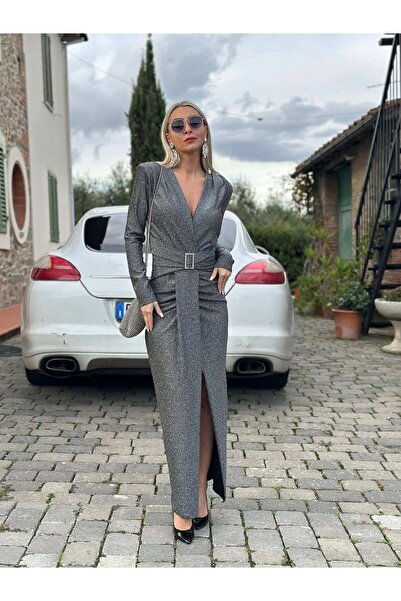 Andress Boutique Ivone Maxi Dress, Silver