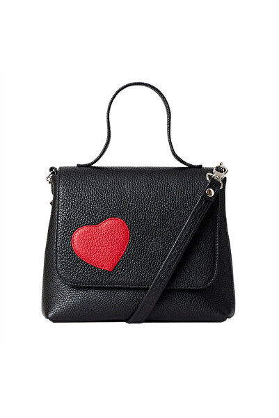 LAURA OLARU MINI LOVE Black Bag With Heart