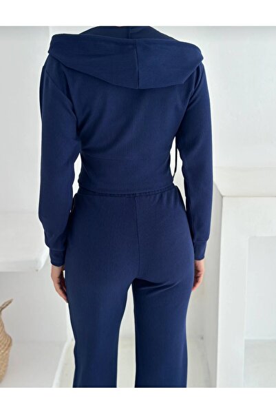 ÖZZYFASHION Zippered Hooded Thessaloniki Suit Black