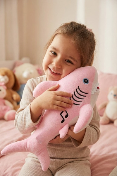 craftivio Müzikli Baby Shark Peluş Oyuncak 20 cm - Şarkı Söyleyen Yumuşak Uyk...